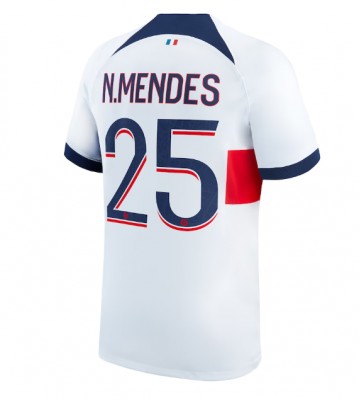 Maillot de foot Paris Saint-Germain Nuno Mendes #25 Extérieur 2023-24 Manches Courte